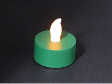 Christmas Flashing Yellow Light Candle (Green)